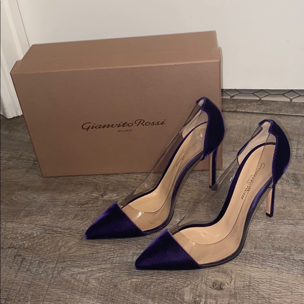 Gianvito Rossi size 39 1/2 plexi heels